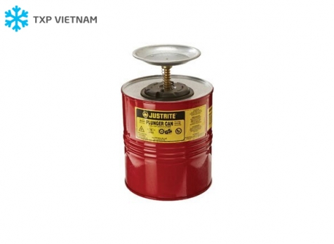 JUSTRITE 10308 Can an toán có nhấn pít tông để lấy chất lỏng dễ cháy, 1Gal/4L