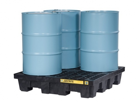 JUSTRITE 28635 Pallet chống tràn dầu, hóa chất 4 thùng phi